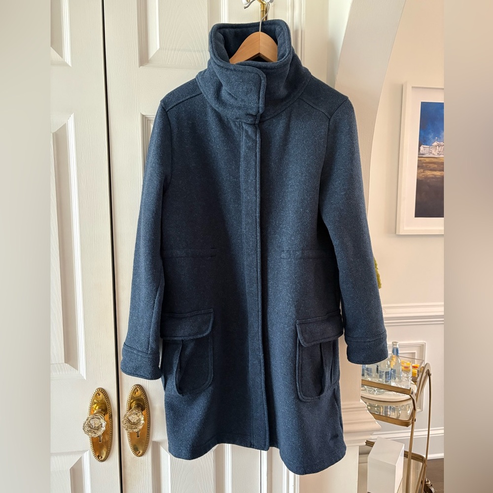 Patagonia Navy Blue Wool-Blend Pea Coat
